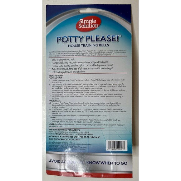 Simple Solution Potty Please House Training Bells for Dogs NWOT - Picture 2 of 2